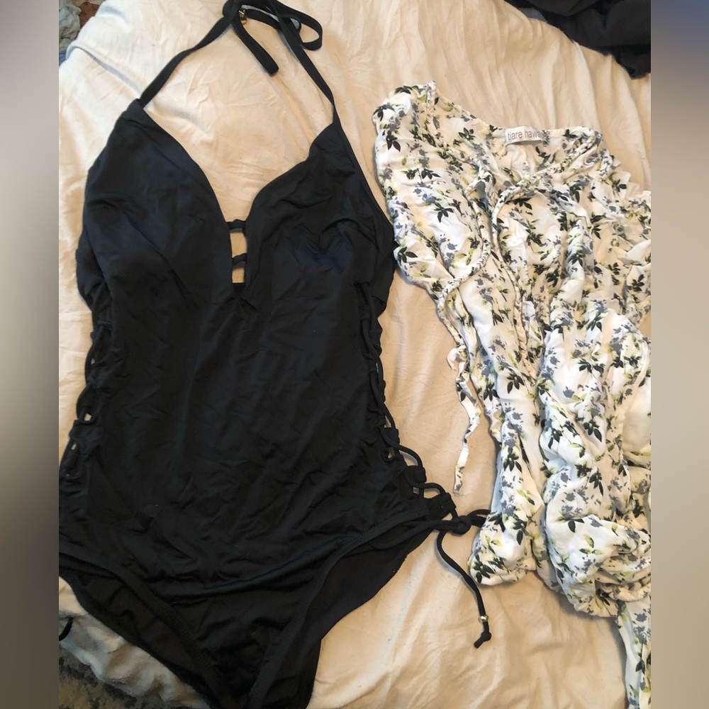 One piece and swim cover